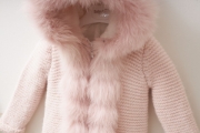 Picture of Pink Fur Front Cardigan: Cozy Woolen Comfort for Babies