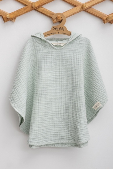 Picture of 4 Layer Muslin Baby Poncho mint