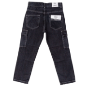 Picture of Black Denim Jeans with Stylish Side Pockets