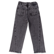 Picture of Girls' Cotton Blend Black & White Elastic Waistband Jeans - Versatile and Comfy