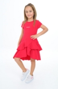 Picture of ToonToy Girls' Red Ruffle Queen Dress