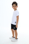 Picture of ToonToy Boys' Classic White Tee and Black Shorts Set