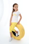 Picture of ToonToy "Little Bloom" Yellow Polka Dot Capri Set