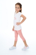 Picture of ToonToy "Little Bloom" Pink Polka Dot Capri Set