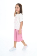 Picture of  TOONTOY Girls Capri Set - Charming Pink & Classic White