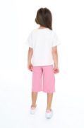 Picture of  TOONTOY Girls Capri Set - Charming Pink & Classic White