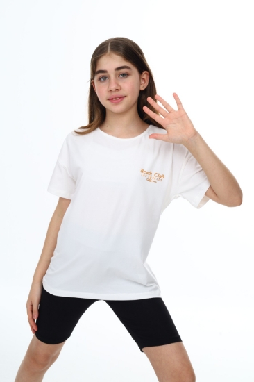 Picture of ToonToy white  coton Tee for girls