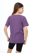 Picture of ToonToy Inspirational Purple Tee For Girls