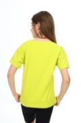 Picture of ToonToy Girls' Neon Yellow "Keep Ready" Signature Tee