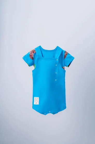 Picture of Moi Noi T-Shirt Çıtçıtlı Salopet -Mavi